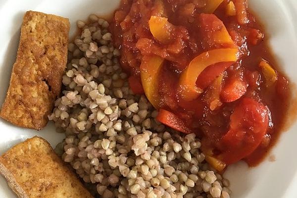 Buckwheat with Peppers and Tofu