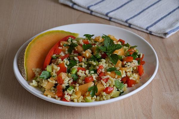 Bulgur Salad with Melon and Peppers