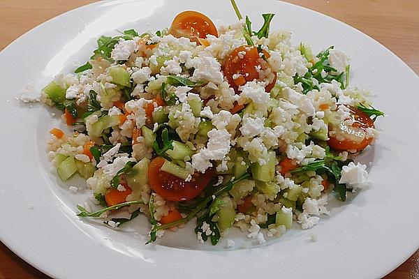 Bulgur Salad with Rocket and Sheep Cheese