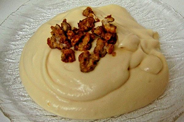 Burnt Cream with Walnut Brittle