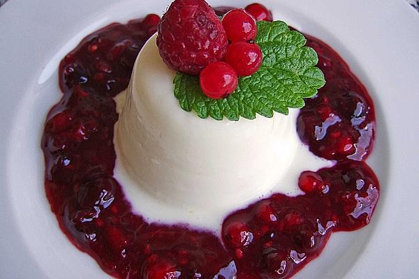 Buttermilk Mousse with Raspberry Sauce