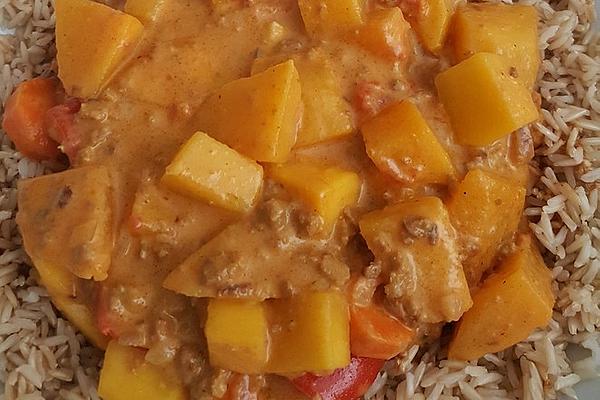 Butternut Minced Meat Curry with Coconut Milk