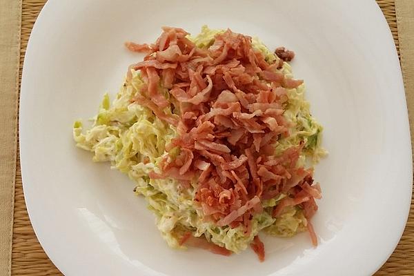 Cabbage Carbonara with Bacon and Cheese