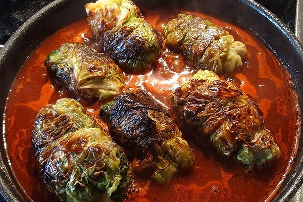 Cabbage Rolls Made from Savoy Cabbage