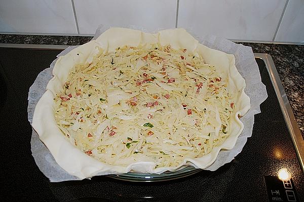 Cabbage Tart with or Without Bacon