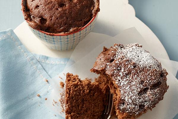 Cake with Chocolate from Microwave