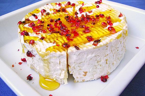 Camembert with Honey and Pink Pepper