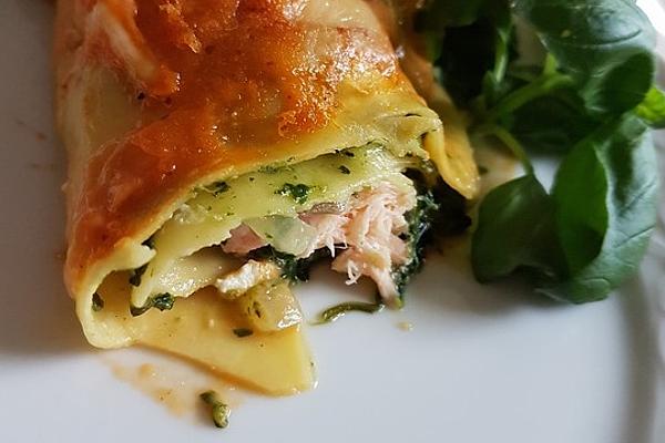 Cannelloni with Spinach and Salmon