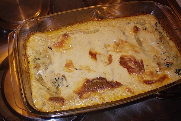 Cannelloni with Spinach and Tuna Filling