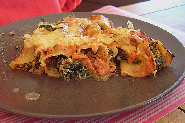Cannelloni with Tofu and Spinach Filling