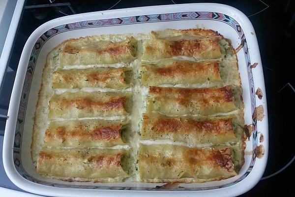 Cannelloni with Zucchini – Cream – Cheese – Filling