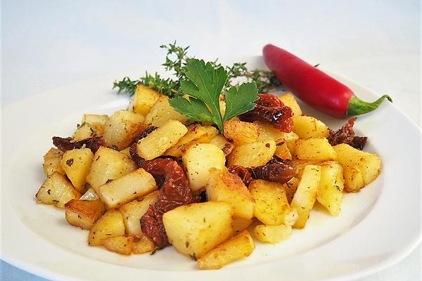 Caramelized Potatoes with Sun-dried Tomatoes