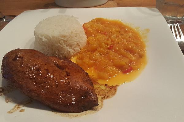Caribbean Chicken Breast Fillet with Mango and Apple Sauce
