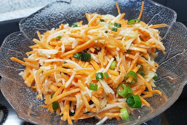 Carrot and Apple Salad with Spring Onions