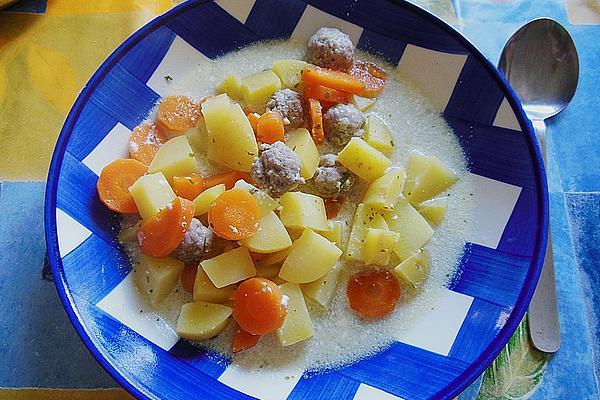 Carrot and Potato Stew with Dumplings