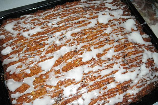 Carrot and Walnut Cake from Tray