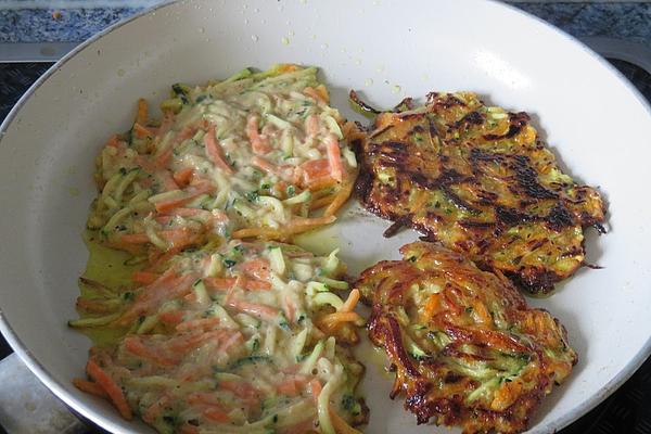 Carrot and Zucchini Patties with Buckwheat Flour