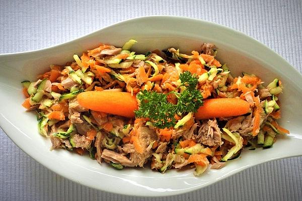 Carrot and Zucchini Salad with Tuna