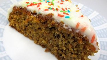 Carrot Cake with Desiccated Coconut and Cinnamon