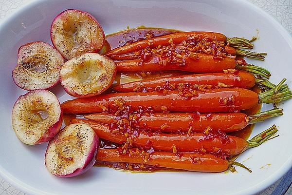 Carrots in Sesame – Honey – Butter with Nectarines