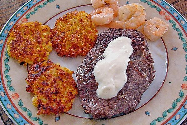 Carrots – Rice – Hash Browns with Prawns