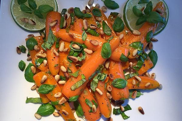 Carrots with Lime, Basil and Pine Nuts