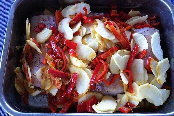 Casserole with Cod Fillet and Apples