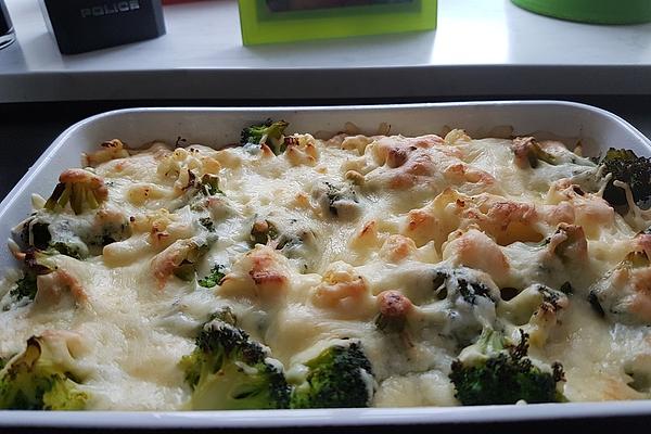 Cauliflower and Broccoli Lasagna with Lemon and Cheese Sauce
