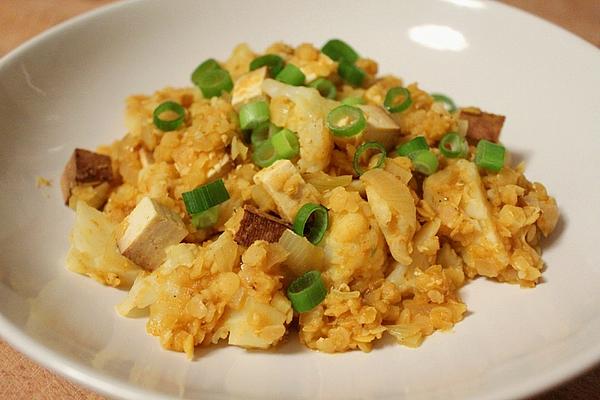 Cauliflower – Lentil – Curry with Tofu