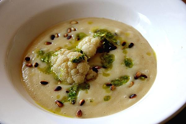 Cauliflower Soup with Parsley Oil
