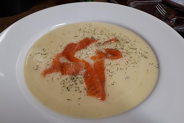 Cauliflower Soup with Smoked Salmon