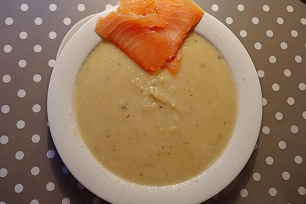 Celery-fennel Soup with Salmon