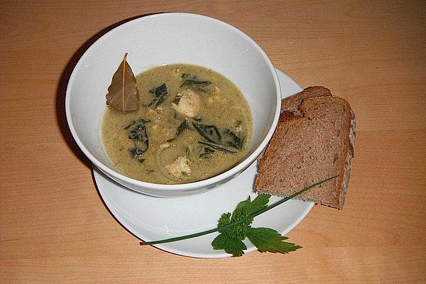 Chard and Chestnut Soup with Fish