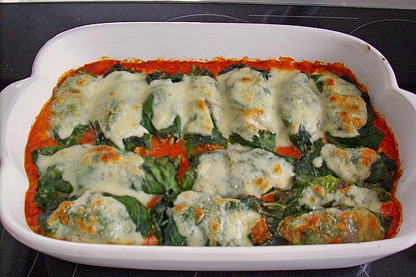 Chard Rolls with Minced Meat in Tomato – Paprika Bed