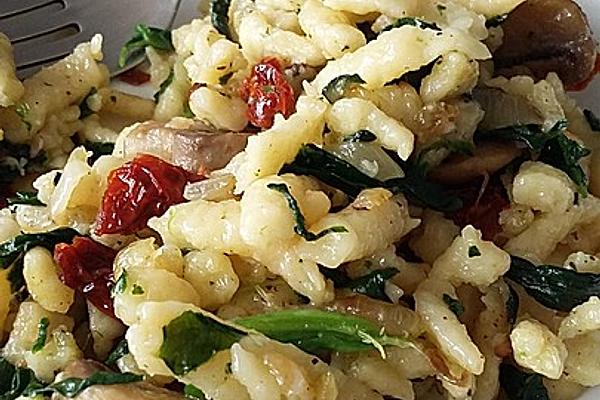 Cheese and Spinach Spaetzle