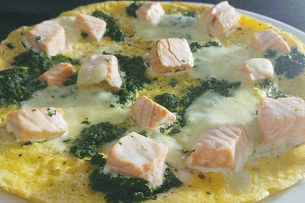 Cheese Omelette with Salmon