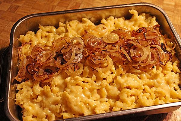 Cheese Spaetzle with Onions