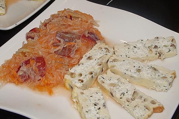 Cheese Terrine with Fruit Salad