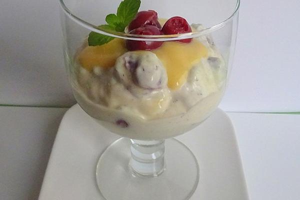 Cherry and Eggnog Dessert