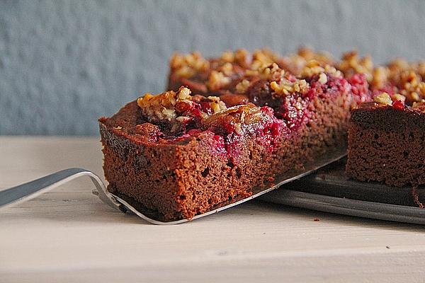 Cherry and Marzipan Cake with Almond Brittle