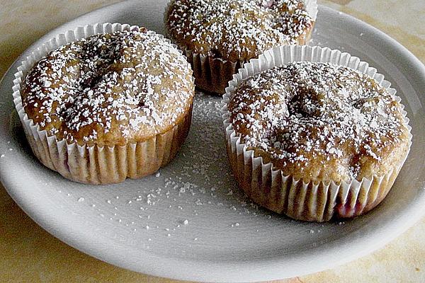 Cherry Muffins with Oat Flakes