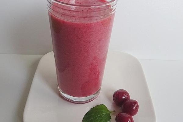 Cherry Smoothie with Coconut Syrup