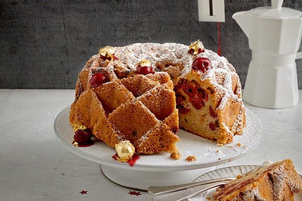 Cherry Sponge Cake with Chocolate