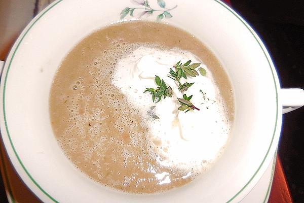 Chestnut and Onion Soup with Red Wine