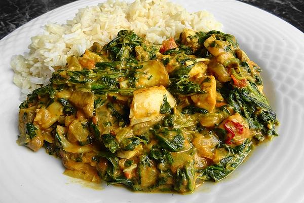 Chicken and Peanut Pan with Spinach
