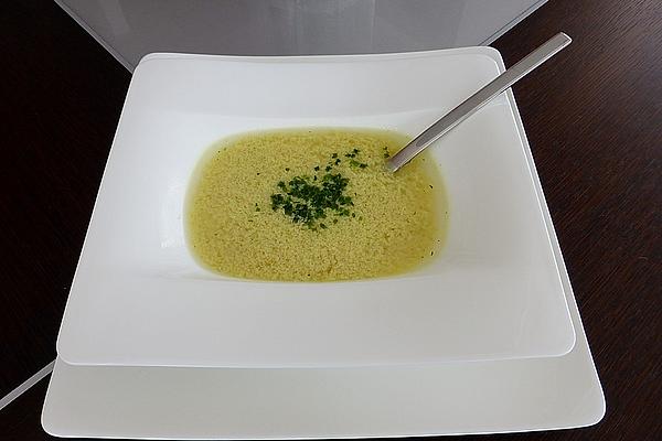 Chicken Bouillon with Egg and Parmesan