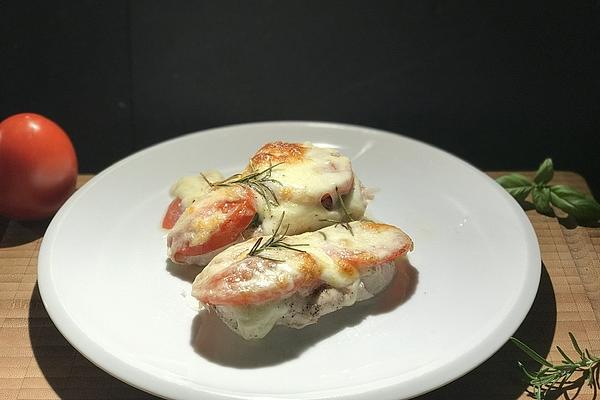 Chicken Breast Baked with Tomato and Mozzarella