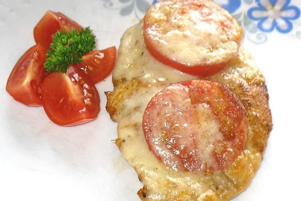 Chicken Breast Fillet Baked with Tomato and Mozzarella