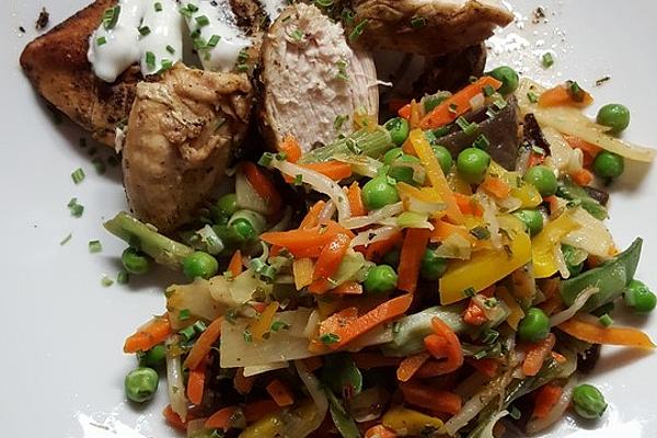 Chicken Breast Fillet with Chinese Vegetables