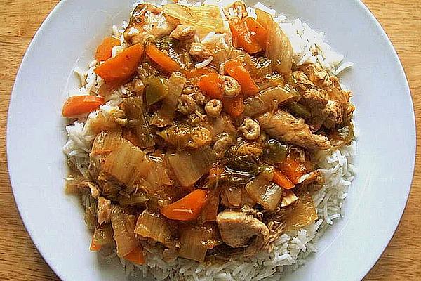 Chicken Breast with Chinese Cabbage and Mixed Vegetables